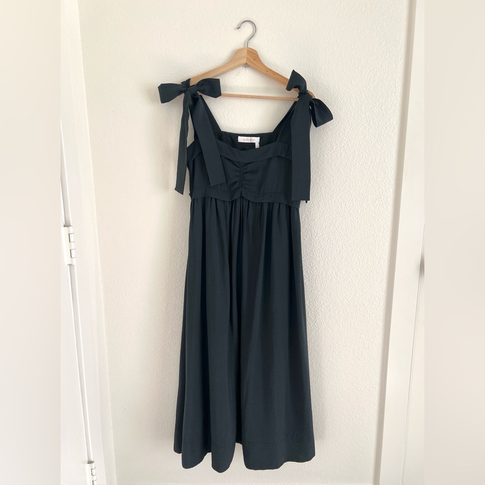 SEE BY CHLOE black bow tie midi dress / size M-L